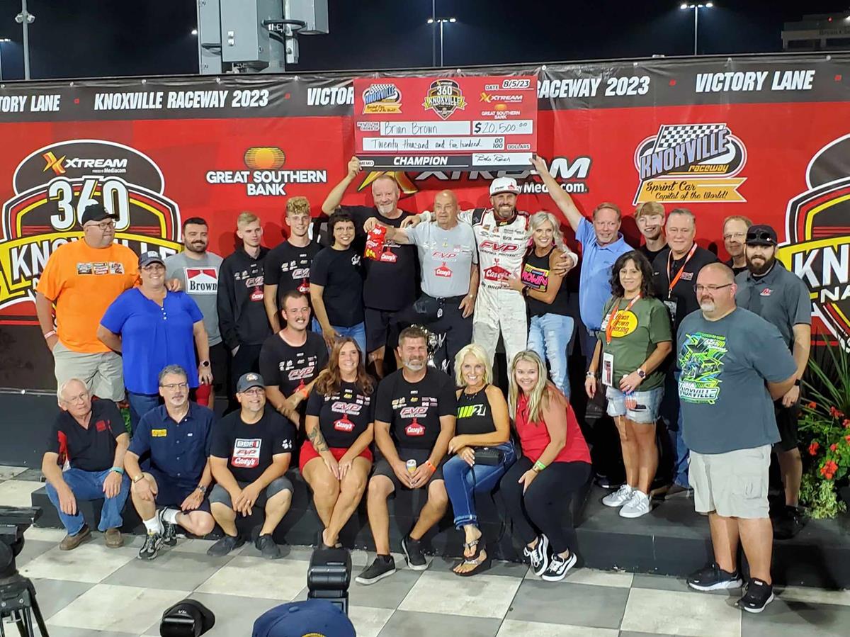 Brian Brown Wins the 33rd Xtreme Powered by Mediacom 360 Knoxville Nationals by Inches!
