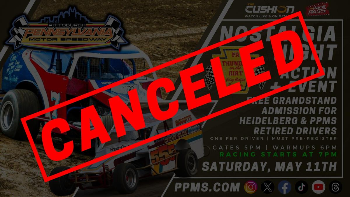 Canceled for May 11th