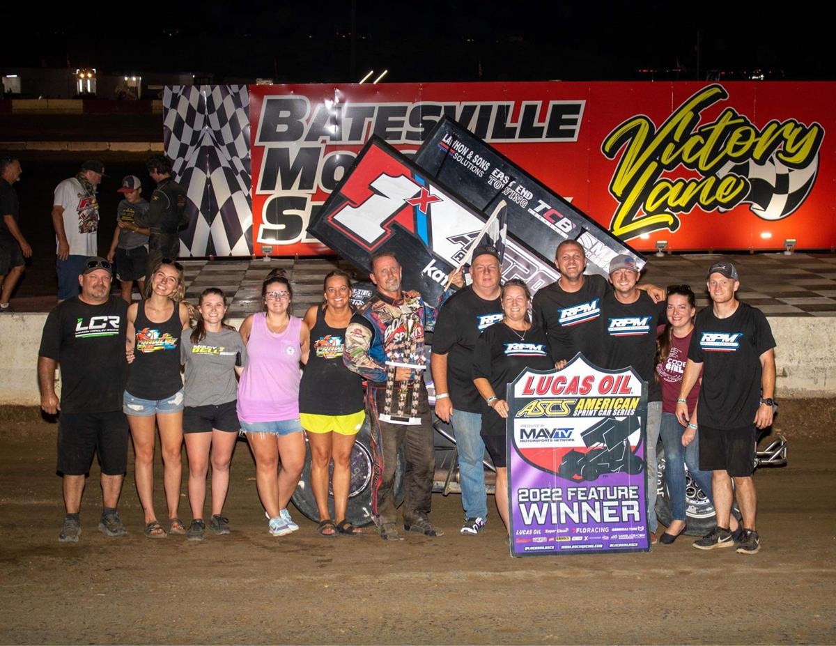 Tim Crawley Returns To Lucas Oil ASCS Victory Lane At Batesville Motor Speedway