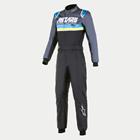 Alpinestars KMX-9 V3 Graphic 4 Suit, Black/Cyan/Yellow Fluo