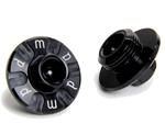 MPD Aluminum 1-1/8 Torsion Bar Retainers, Black - Pair