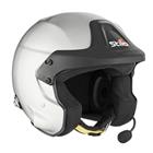 Stilo Trophy DES FIA 8859 Rally Helmet, Silver/Black Peak