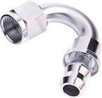 SRP 180° Elbow Push-On Hose Fitting, Chrome Look