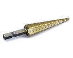 Titan Tools Titanium-Coated High Speed Steel  #1 Step Drill Bit- 1/8-1/2