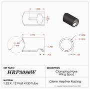 HRP Nose Wing Spud, Clamp-on 1.50" Cope