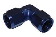 SRP 90° Female Flare Swivel AN Same Size Ends, Blue