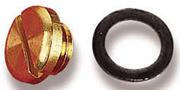 Holley Fuel Bowl Sight Plug & Gasket Kit, Brass