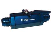 SRP Aluminum Inline Fuel Shut Off Valves, Blue