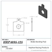 HRP Brake Backing Pad/Spacer, Small Front Rear Wilwood .125