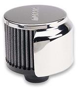 Moroso Valve Cover Filtered Breather, Half-Hood Push-in