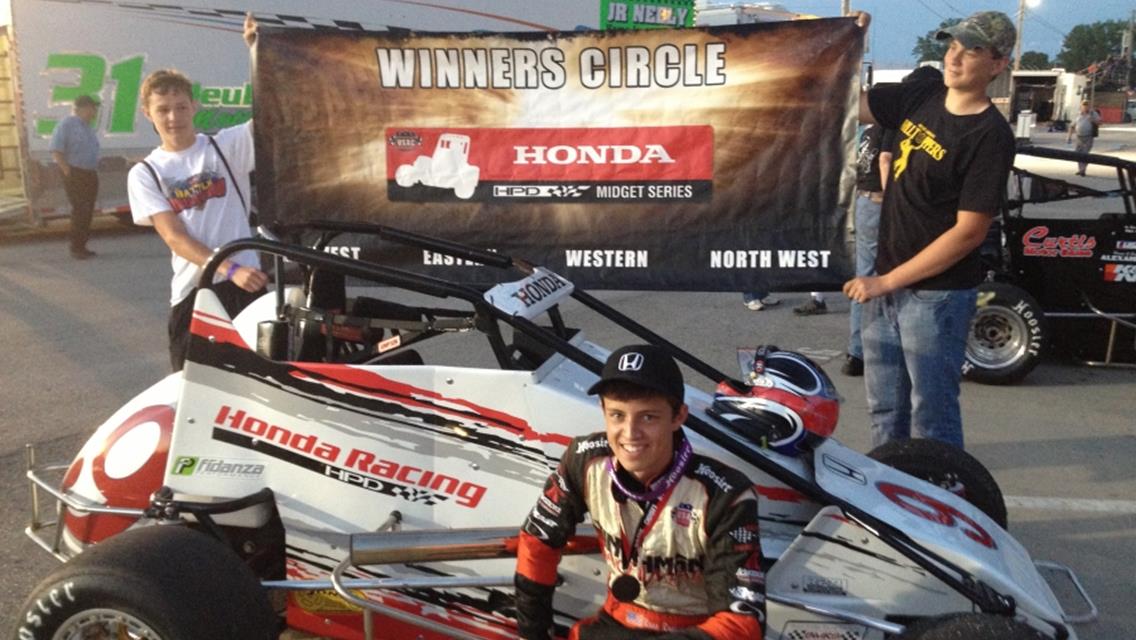 RANKINE NETS 1ST HONDA HPD MIDGET FEATURE