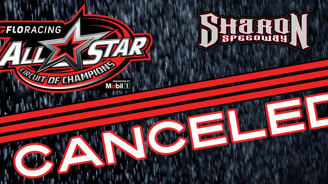 Morning precipitation and unfavorable forecast forces Salute to the Troops cancellation at Sharon Speedway