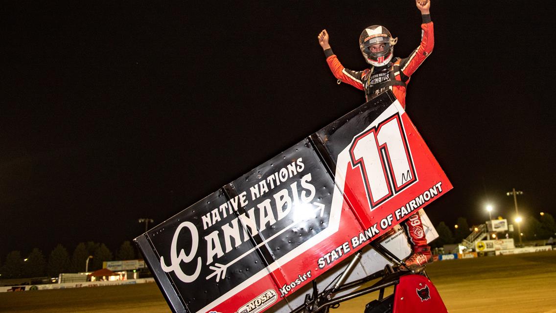 MULLEN HOLDS OFF DOBMEIER FOR FEATURE WIN