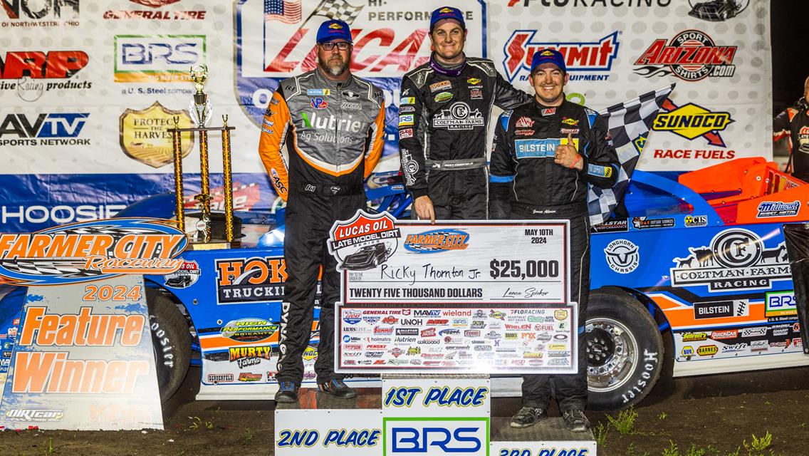 Farmer City Raceway (Farmer City, IL) – Lucas Oil Late Model Dirt Series – Farmer City 74 – May 10th, 2024. (Heath Lawson Photo)