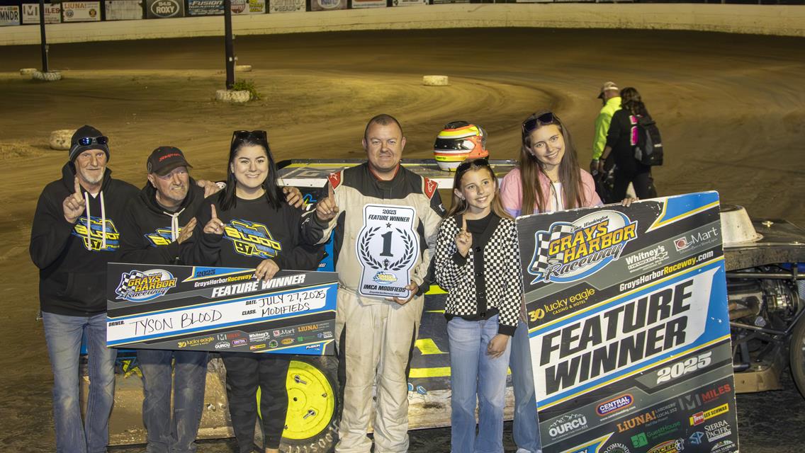 Tyson Blood gets 3rd Grays Harbor Modified Win of the Season