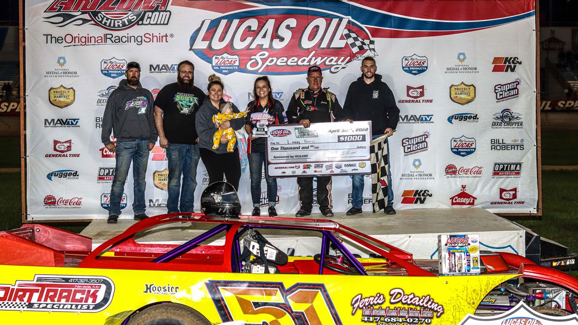 Ferris wires Late Model field to capture Lucas Oil Speedway's Weekly Racing Series Spring Opener