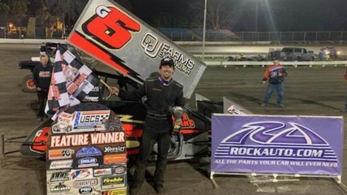 Cody Gardner captures USCS Sprint Speedweek Round #2 at Riverside on Saturday.