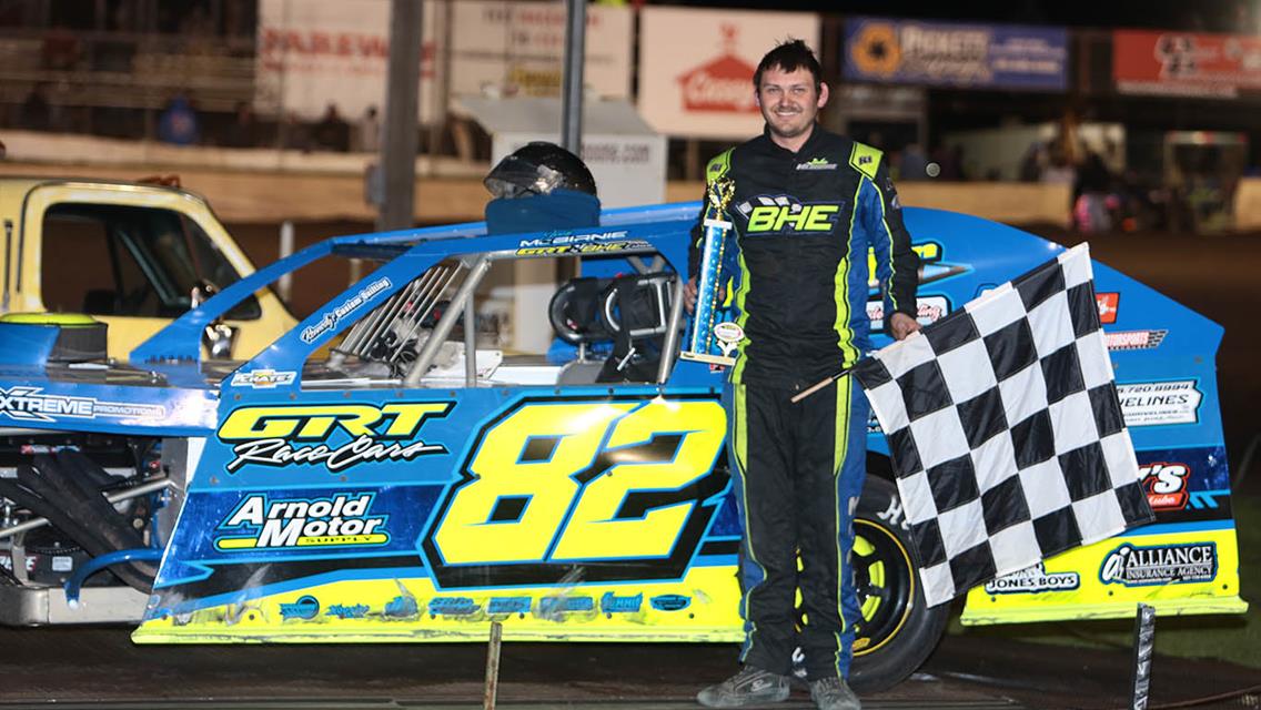 McBirnie, Smith, Pestotnik, Gifford and George See Checkers on Cold Night at Boone Speedway