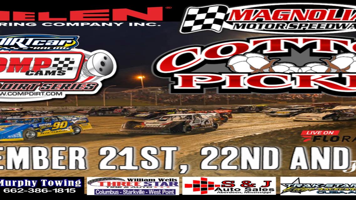 Cotton Pickin’ Presented by Whelen Engineering September 21-23 at The Mag