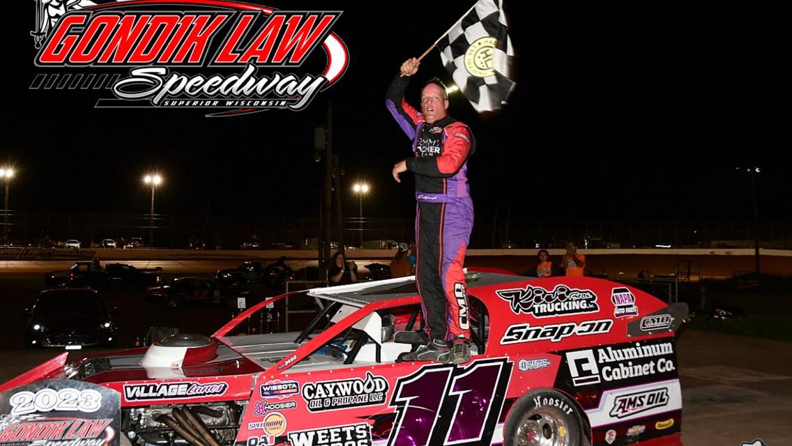 Bernick Edges Mindock for $1,100 Gondik Law Speedway Pure Stock Win