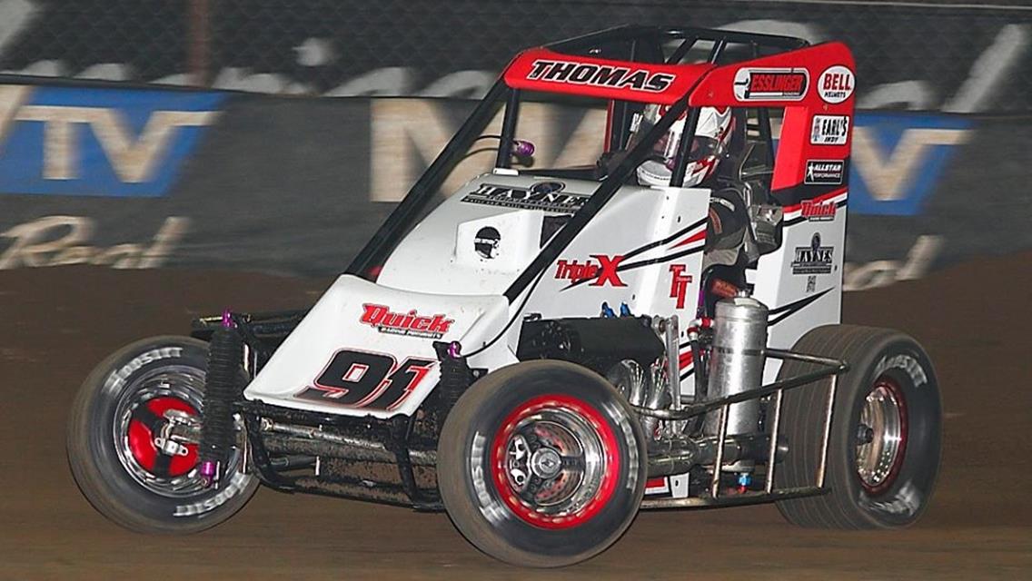 Thomas Searching for Speed on Fast Tracks Following Rough Pepsi Nationals