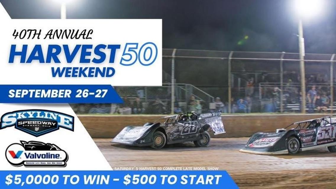 Valvoline American Late Model Iron-Man Series to Sanction Harvest 50 at Skyline Speedway