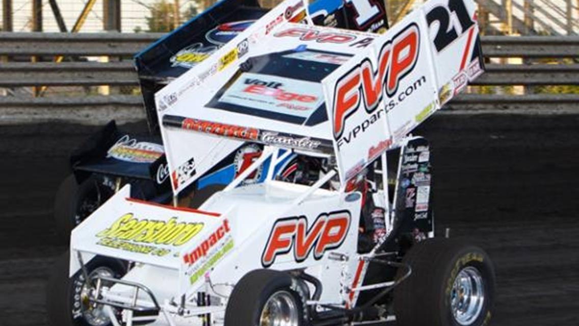 Brian races with Jessica Zemken at Knoxville (Danny Howk Photo)