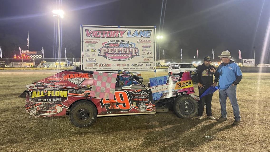 TROY FOULGER SWEEPS PETTIT SHOOTOUT, WINS 103 LAP IMCA MODIFIED RACE