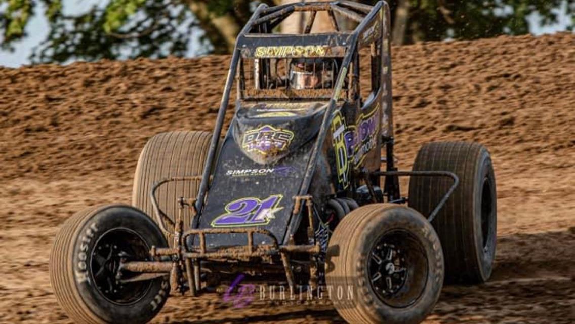 Simpson Sails To First Sprint Car Win At I-35!