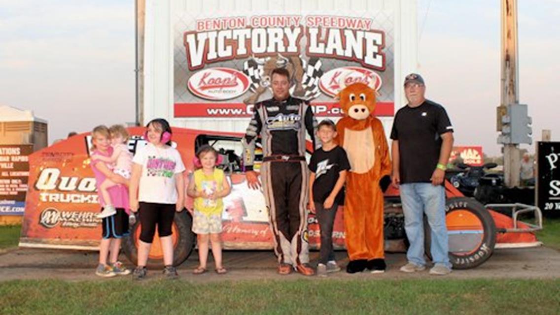 Five familiar faces find victory lane at Benton County Speedway