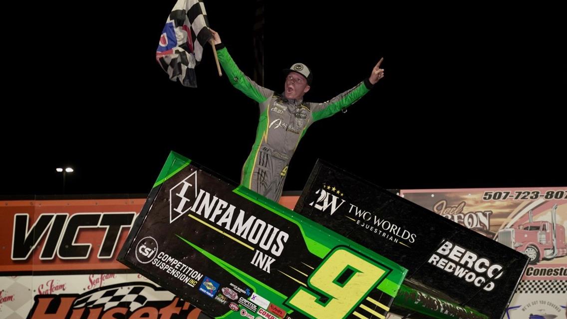 Randall, Goos Jr. and Taylor Win Huset’s Speedway Thrillers on Goodin Company Night