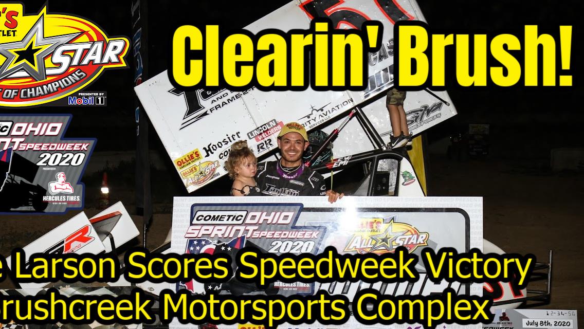 Kyle Larson scores Ohio Sprint Speedweek victory at Brushcreek Motorsports Complex