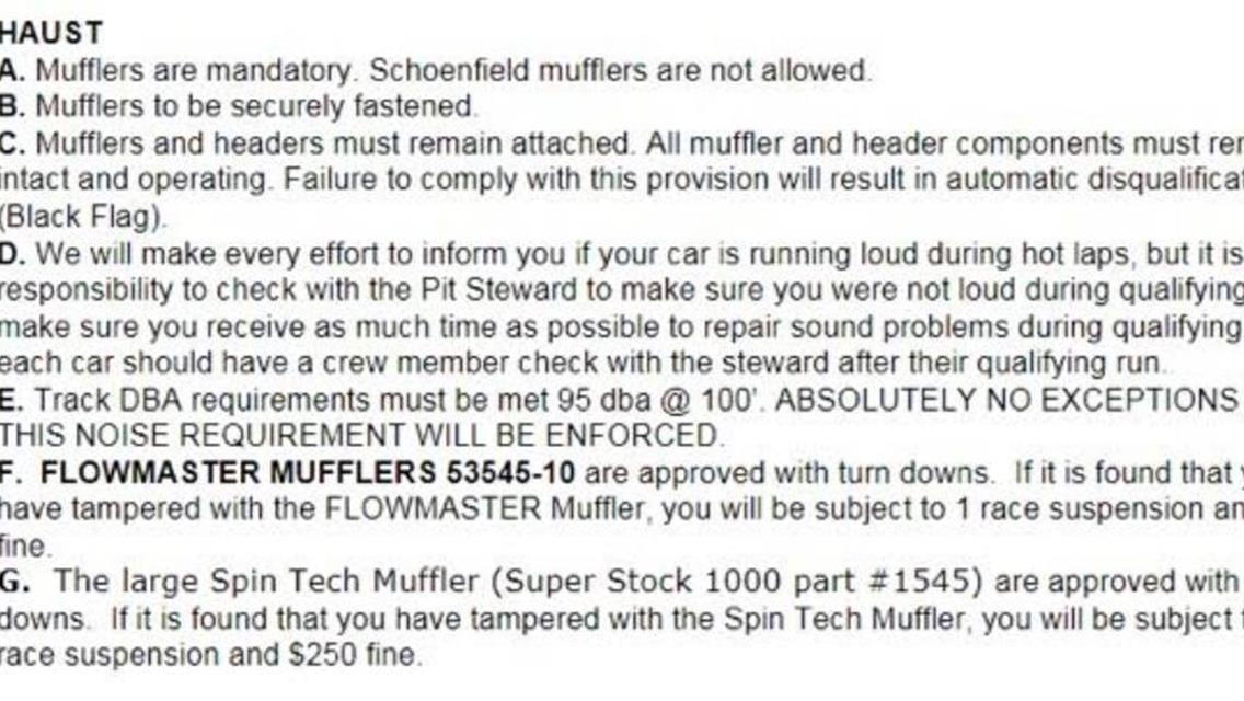 ATTN: Muffler Requirements For ASCS Dates In California