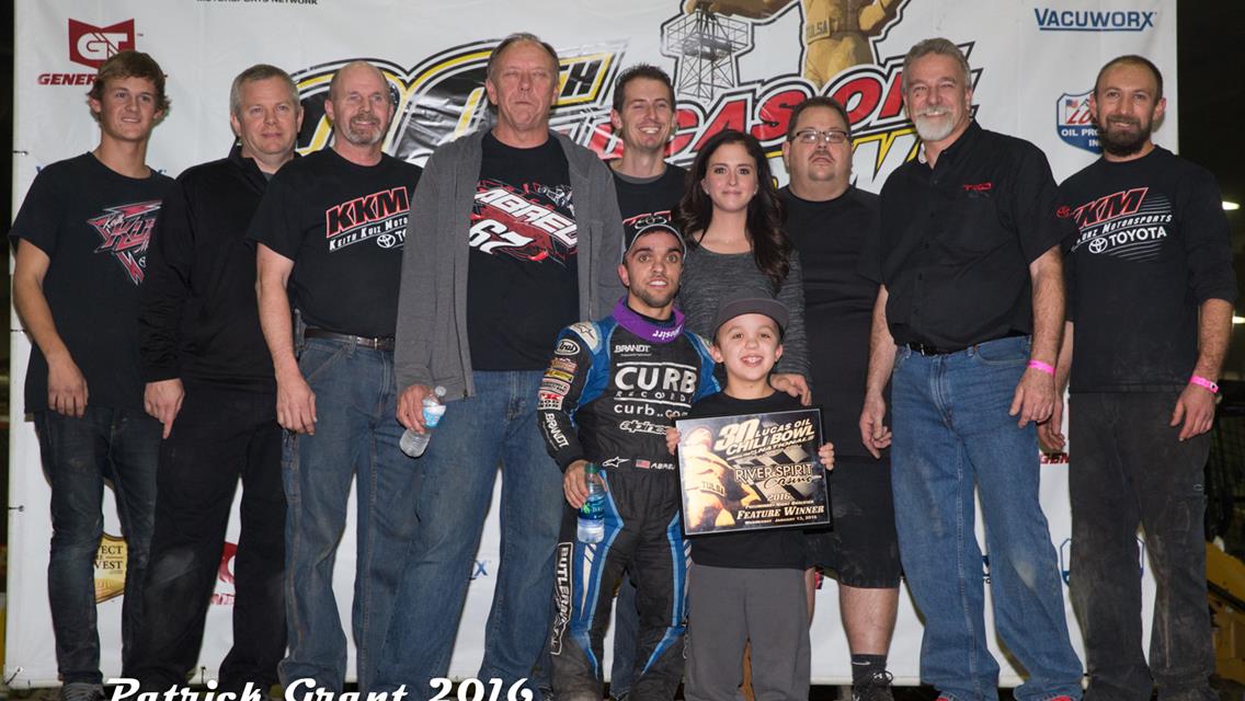 Rico Abreu Hits Pay Dirt on River Spirit Casino Qualifying Night