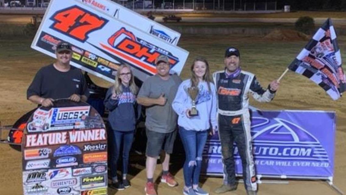 Byhalia, Mississippi&#39;s Dale Howard became the fourth different driver to park in the www.RockAuto.com during the first four rounds of the USCS Sprint