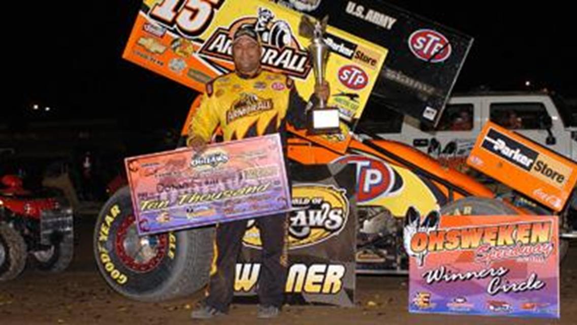 Worth the Wait: Donny Schatz Wins Finale of Six Nation Showdown on Sunday Night at Ohsweken Speedway