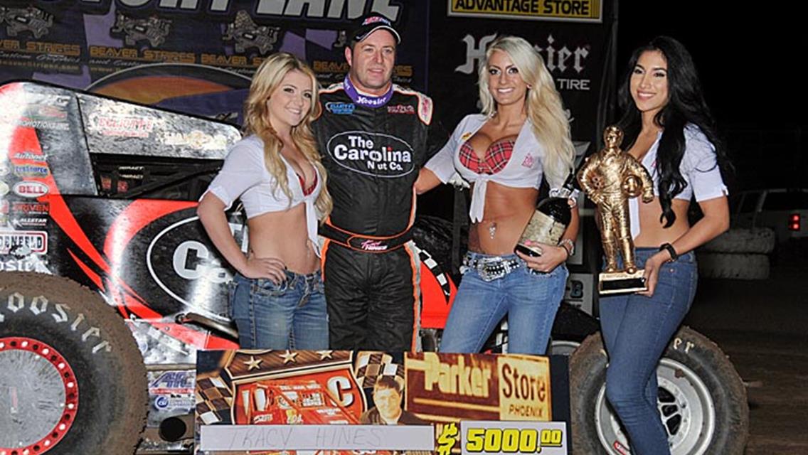 Hines Scores USAC Win in Hall of Fame Opener at CSP!