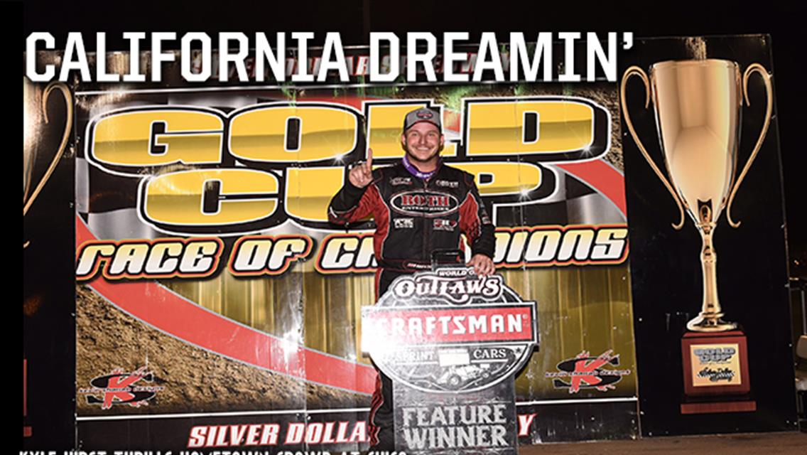 KYLE HIRST THRILLS HOMETOWN CROWD IN FIRST CAREER WORLD OF OUTLAWS WIN AT SILVER DOLLAR