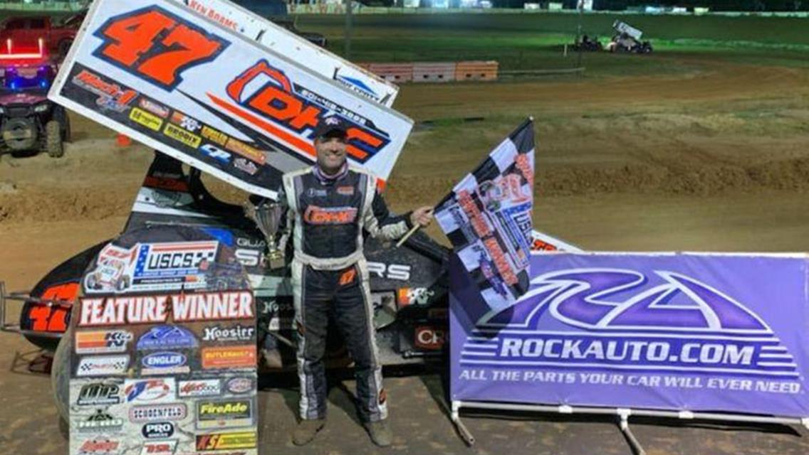Dale Howard from Byhalia, MS charged into the www.RockAuto.com  USCS Victory Lane