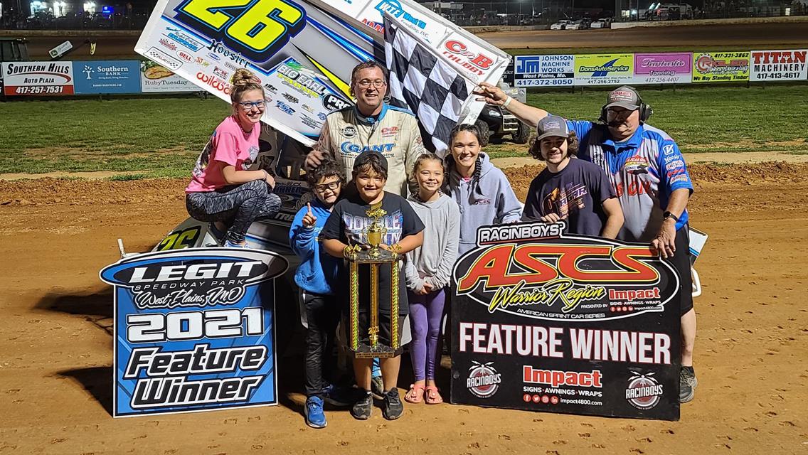 Marshall Skinner Breaks Through In ASCS Mid-South/Warrior Showdown At Legit Speedway Park