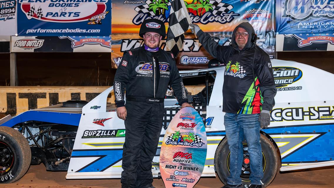 Ohio’s O’Patik tops Clash on the Coast IMCA Modified feature at Milton