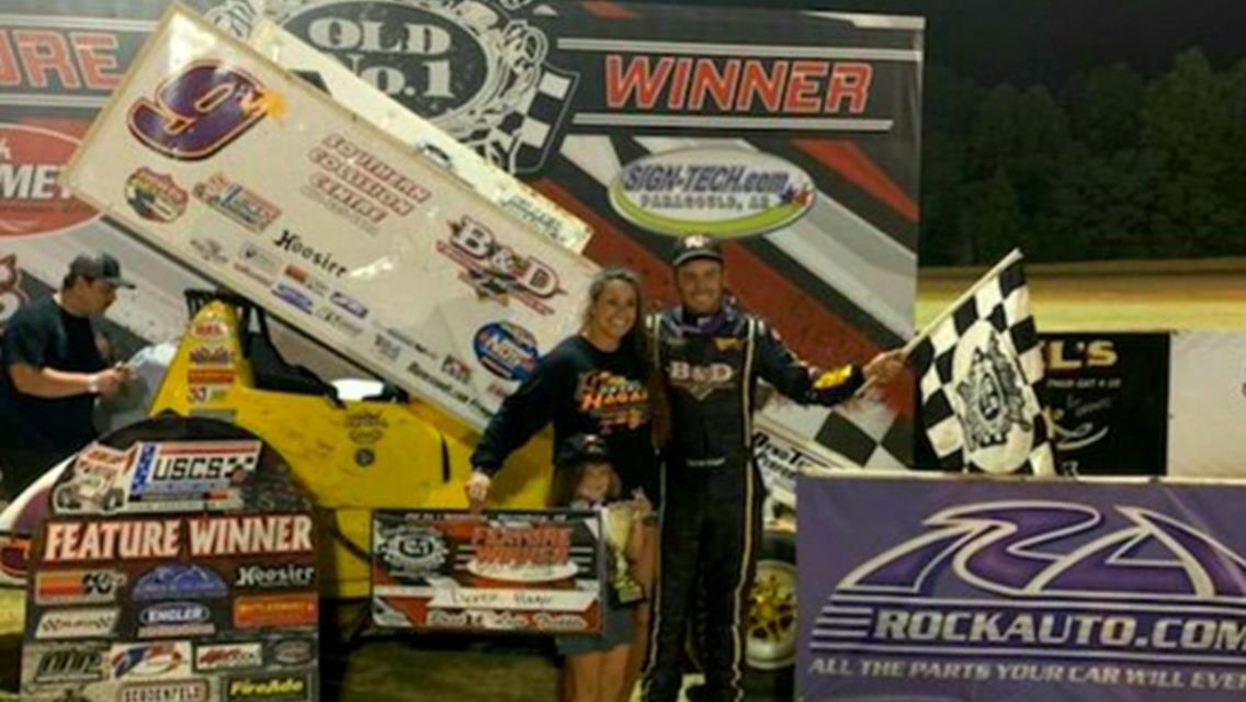 Derek Hagar races to 1st 2021 USCS win at Old No. 1 Speedway on Friday