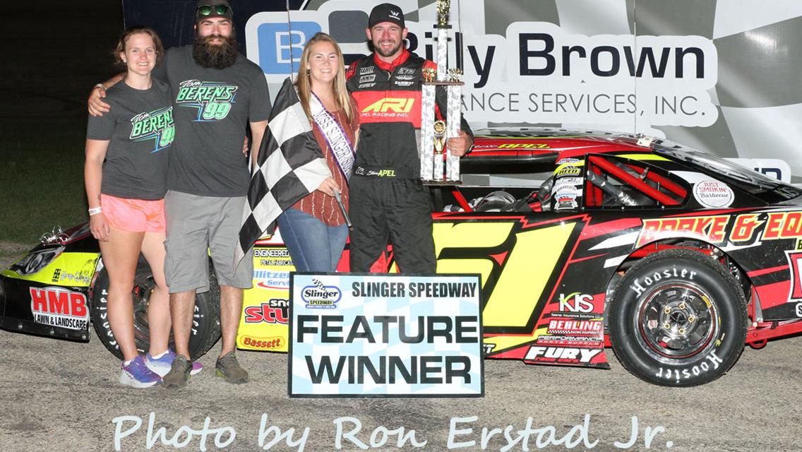 Apel Wins after Leaders Tangle at Slinger