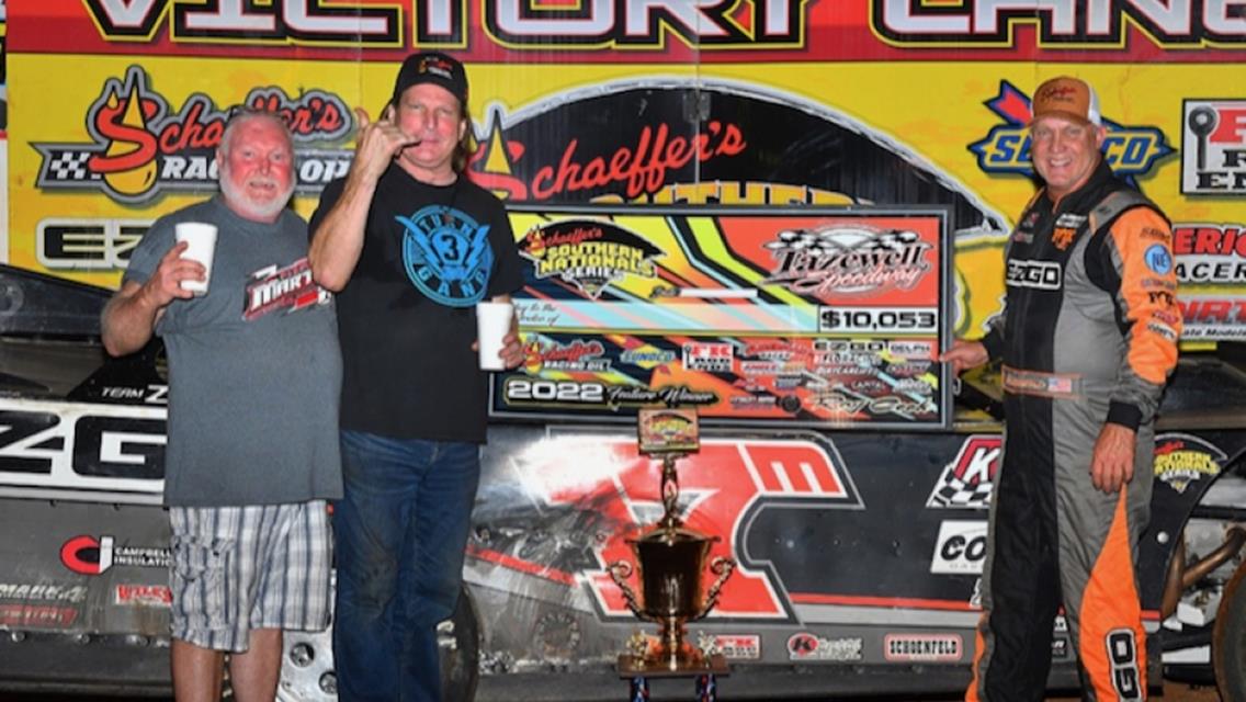 Tazewell Speedway (Tazewell, TN) – Schaeffer’s Southern Nationals – Ray Varner Ford 53 – July 30th, 2022. (Michael Moats photo)