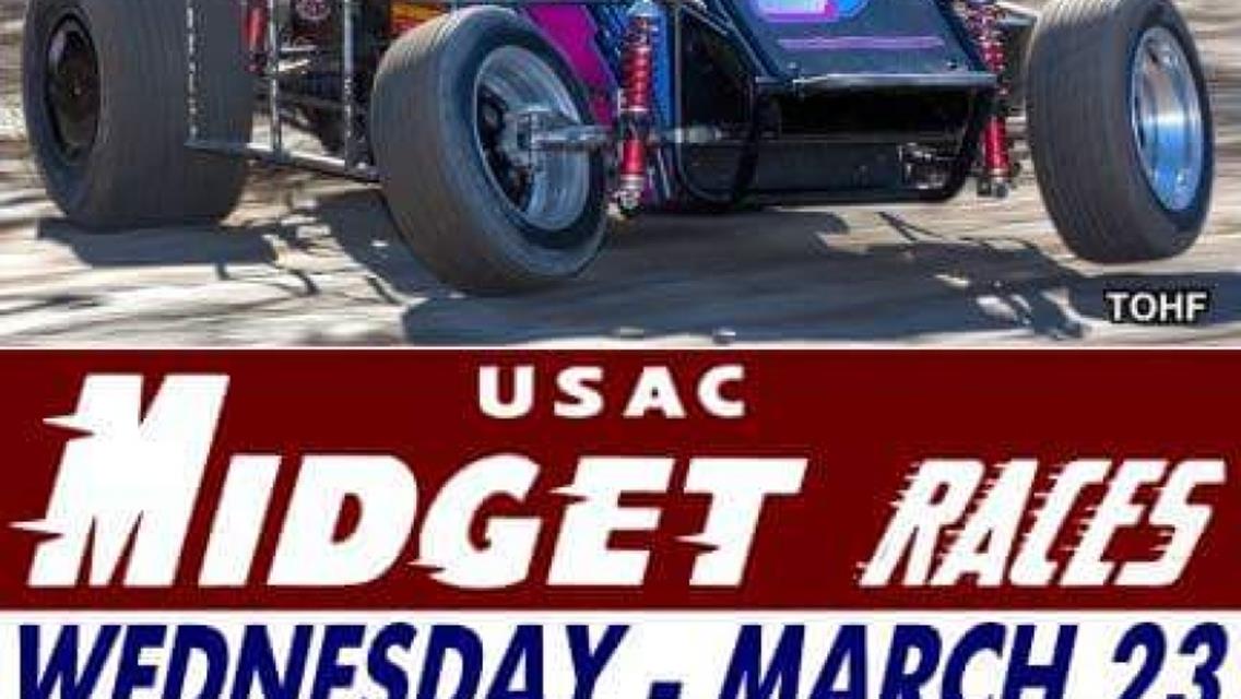 Larson, Sweet Set For Western Midget Opener Wednesday at Placerville Speedway