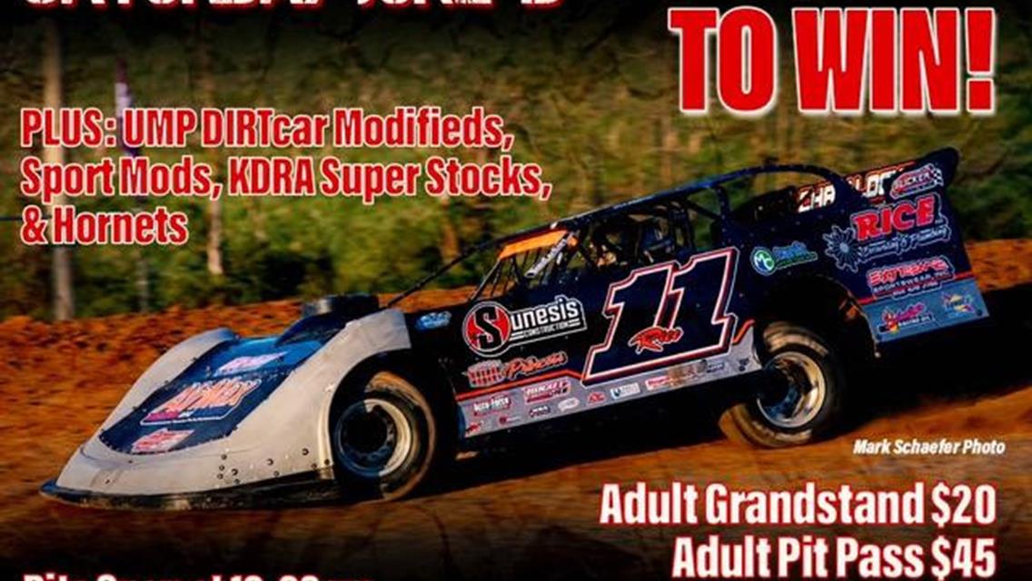 Valvoline American Late Model Iron-Man Series Fueled by VP Set for $10,000 to win at Mudlick Valley Raceway on Saturday June 15