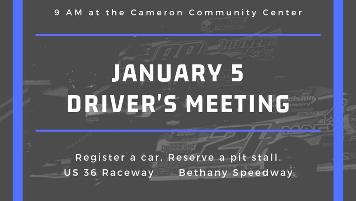 Driver's Meeting Set for January 5, 2019