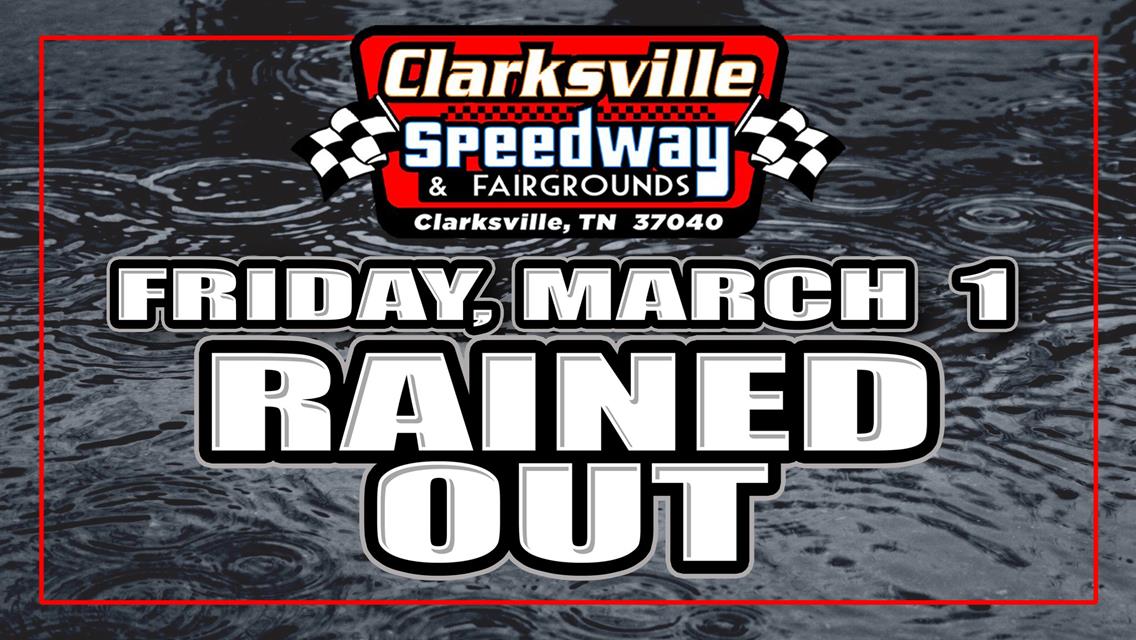 Friday's action rained out