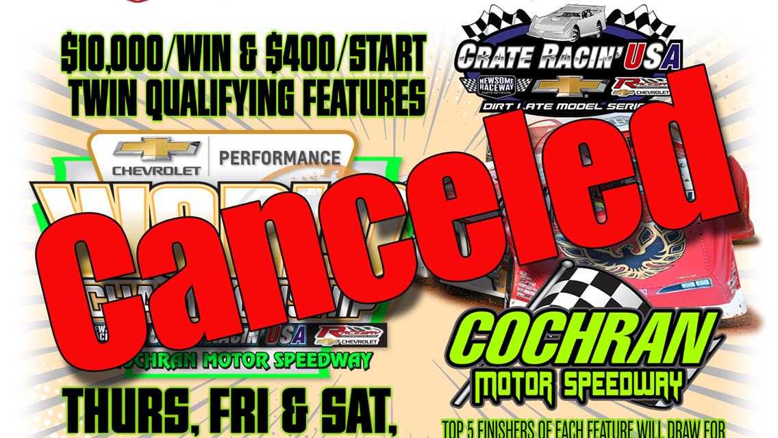 Rain Cancels Season’s Final Event for Crate Racin’ USA