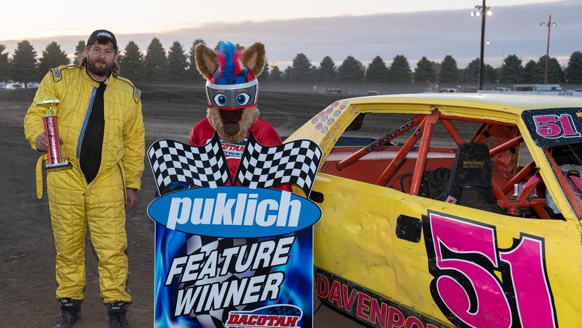 DEFENDING TRACK CHAMPION DAVENPORT FINDS VICTORY LANE